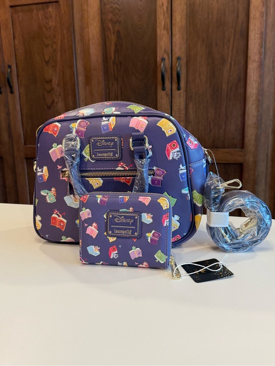 Loungefly Handbags - Loungefly Disney Princess AOP crossbody+ Wallet Set - NWT